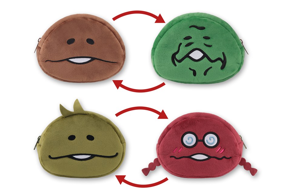 リバーシブルポーチ